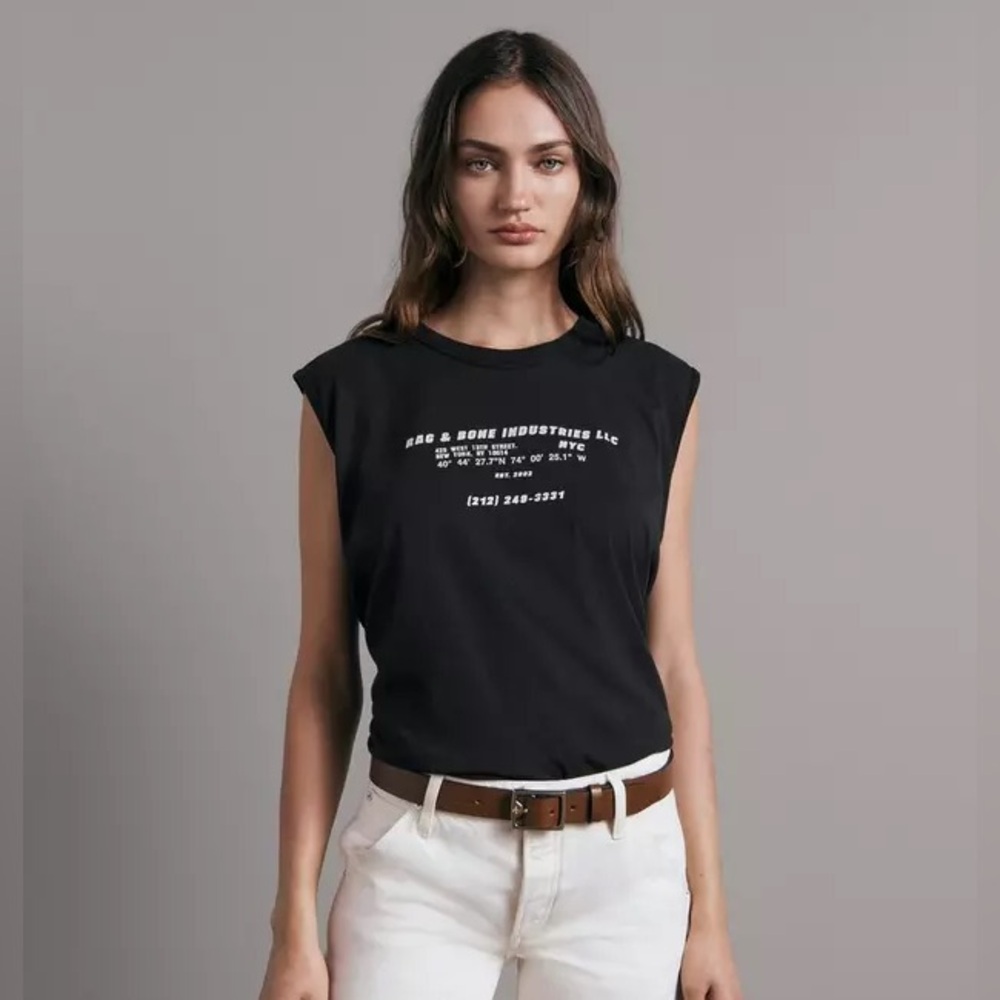 Rag & Bone Backstage Cotton Muscle Tank Shirt